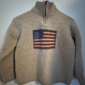 NWOT- VINTAGE WOOL AMERICAN FLAG SWEATER